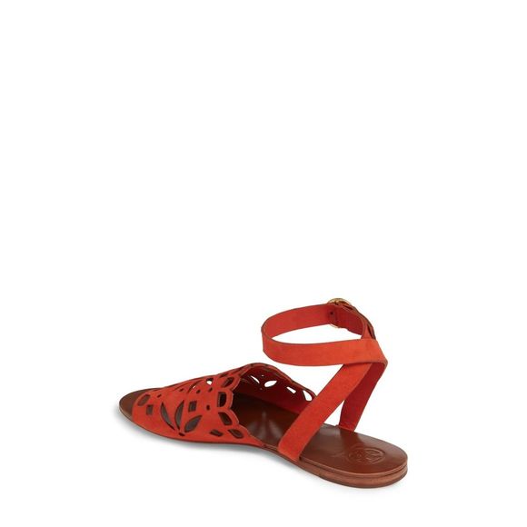 Tory Burch May Perforated Ankle Strap Sandal 6.5 NWB Including Dust Bag - Picture 11 of 13
